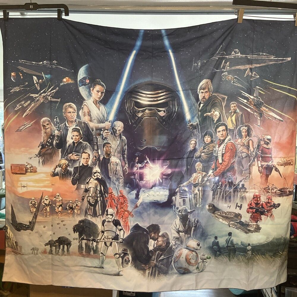 Star Wars Fabric Wall Tapestry Banner 58x50 Sequel Trilogy Brian Rood Poster Art